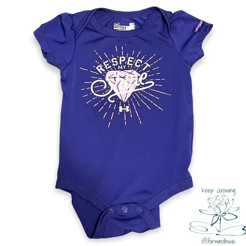 Bundle Sale 3 for $15 | Respect My Shine | Under Armour Onesie Size 6 - 9 months